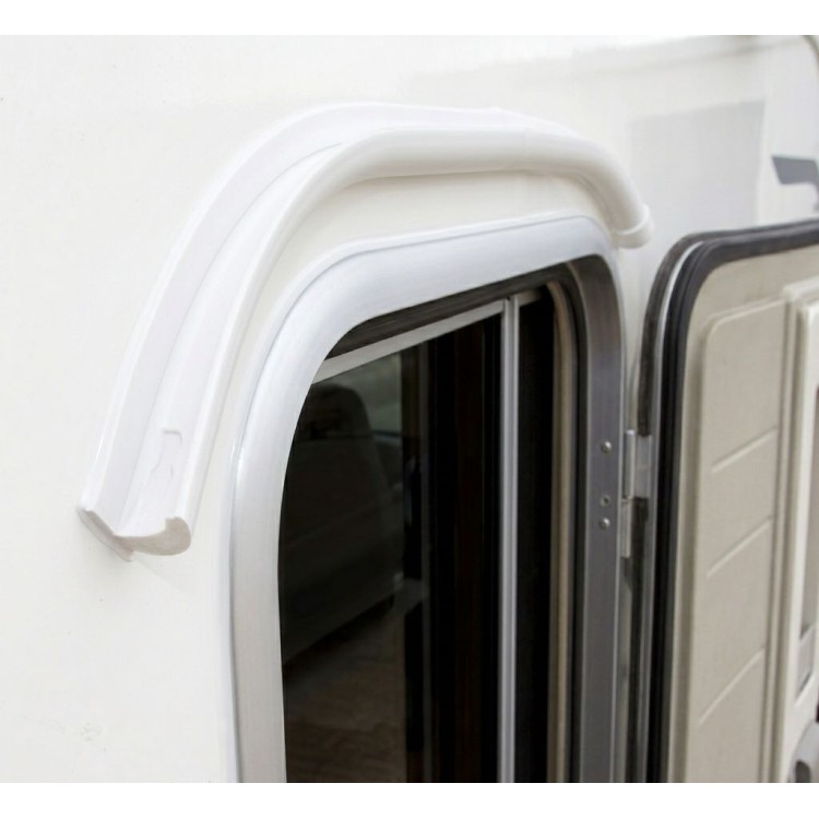 1 - Kit Anti Goutte Fiamma Blanc 75 cm Gouttière Mini-Adhésive pour Camping-Car, Caravane